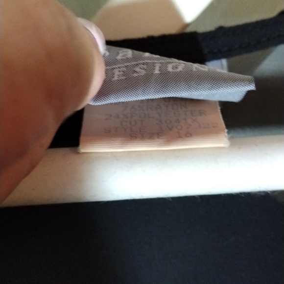 90s vintage Semi shear burn out long sleeve pointed hem 16 black - Picture 7 of 9